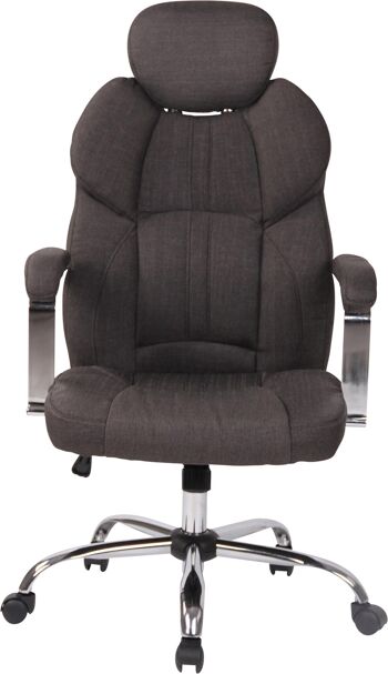 Chaise de bureau - Chaise - Bureau - Confortable - Tissu - Gris foncé , SKU1407 2