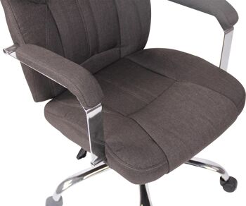 Chaise de bureau - Chaise - Bureau - Confortable - Tissu - Gris foncé , SKU1407 5