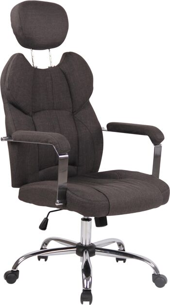 Chaise de bureau - Chaise - Bureau - Confortable - Tissu - Gris foncé , SKU1407 7