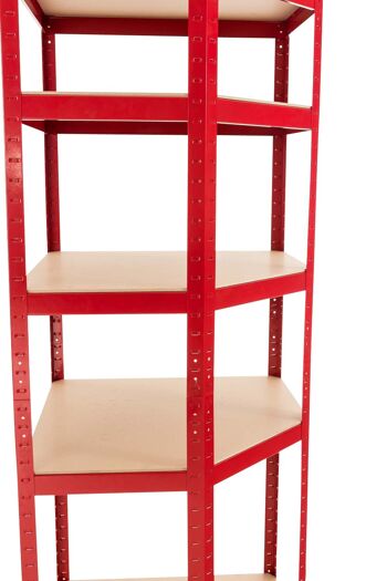 Étagère de rangement - Placard - Etagère d'angle - Écurie - Rouge , SKU1421 2