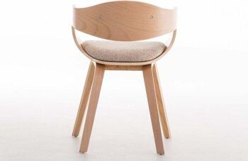 Chaise de salle à manger - Tissu - Chaise visiteur - Naturel - Crème , SKU1441 2