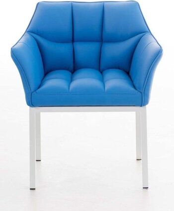 Chaise de salle à manger - Bleu - Moderne - Cuir artificiel , SKU1480 1