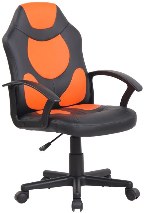 Kinder bureaustoel - Kinderstoel - Kunstleer - Oranje/Zwart , SKU1490