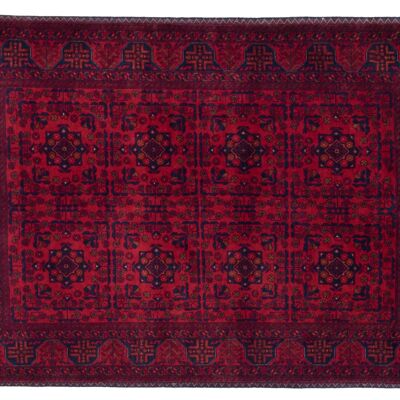 Afghan Belgique Khal Mohammadi 144x101 Handgeknüpft Teppich 100x140 Braun Geometrisch