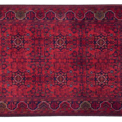 Afghan Belgique Khal Mohammadi 145x98 Handgeknüpft Teppich 100x150 Braun Geometrisch
