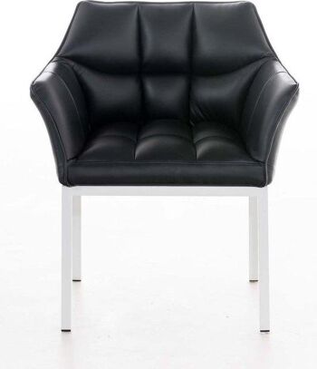 Chaise de salle à manger - Noir - Moderne - Cuir artificiel , SKU1504 1