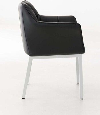 Chaise de salle à manger - Noir - Moderne - Cuir artificiel , SKU1504 2