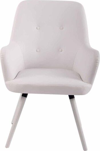 Chaise - Cuir artificiel - Stable - Blanc , SKU1516 2
