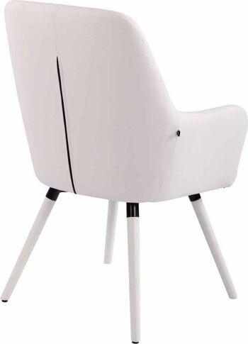 Chaise - Cuir artificiel - Stable - Blanc , SKU1516 3
