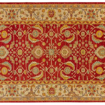 Afghan Chobi Ziegler 285x185 Handgeknüpft Teppich 190x290 Rot Orientalisch Kurzflor