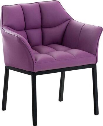 Chaise de salle à manger - Moderne - Cuir artificiel - Violet , SKU1553 1
