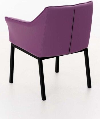 Chaise de salle à manger - Moderne - Cuir artificiel - Violet , SKU1553 2