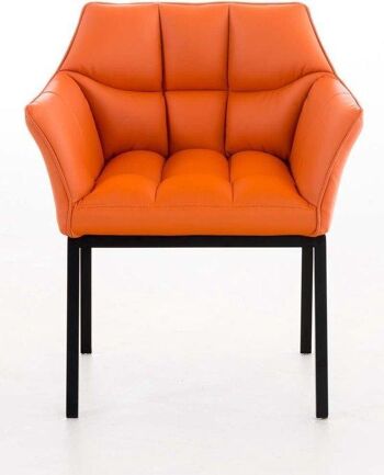 Chaise de salle à manger - Moderne - Cuir artificiel - Orange , SKU1554 1
