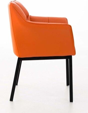 Chaise de salle à manger - Moderne - Cuir artificiel - Orange , SKU1554 3