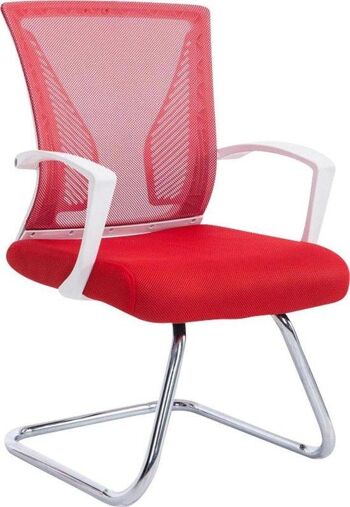 Chaise visiteur - Confortable - Moderne - Rouge , SKU1567 1
