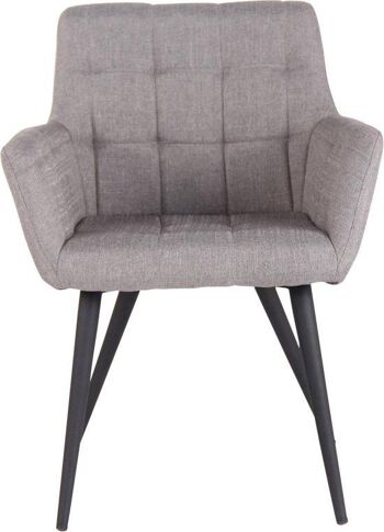 Chaise de salle à manger - Tissu - Gris - Design moderne, SKU1595 2