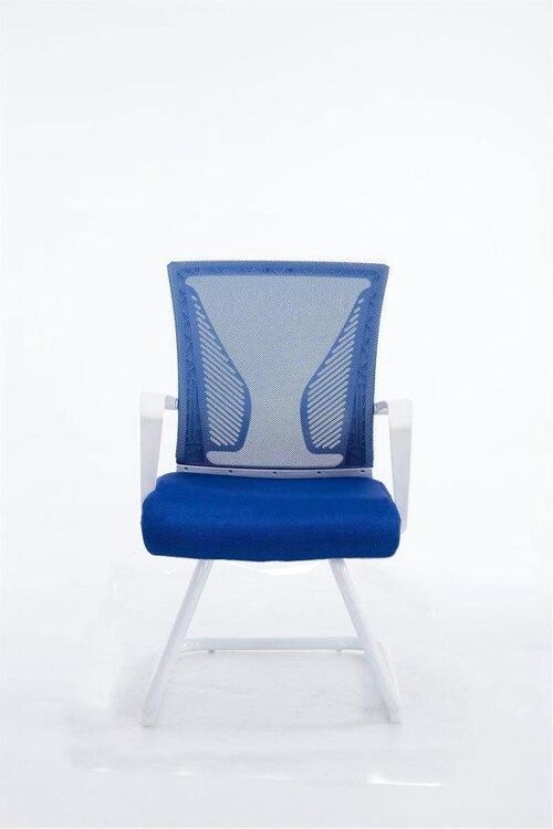 Bezoekersstoel - Comfortabel - Modern - Blauw - Wit Frame , SKU1600
