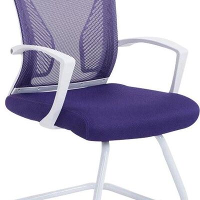 Bezoekersstoel - Comfortabel - Modern - Paars - Wit Frame , SKU1601