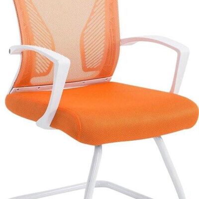 Bezoekersstoel - Comfortabel - Modern - Oranje - Wit Frame , SKU1602