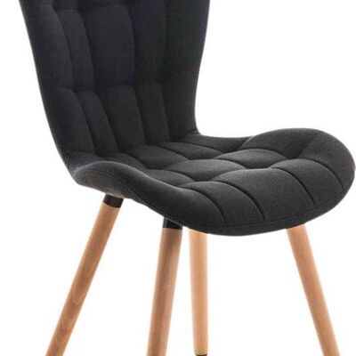 Eetkamerstoel - Modern - Comfortabel - Stof - Zwart , SKU1604