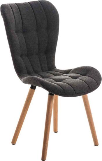 Chaise de salle à manger - Moderne - Confortable - Tissu - Gris foncé , SKU1606 1