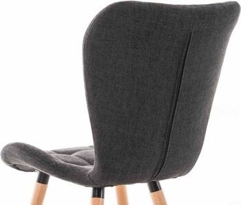 Chaise de salle à manger - Moderne - Confortable - Tissu - Gris foncé , SKU1606 2