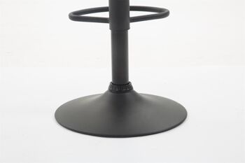 Tabouret de bar lot de 2 - Cuir artificiel - Accoudoir - Dossier - Gris , SKU1622 4