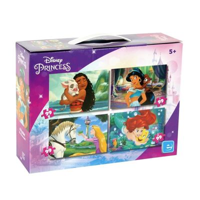 Puzzles Princesses Disney, 4 en 1, 99 pcs
