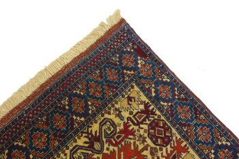 Tapis Afghan Mauri Kabul 272x80 noué main 80x270 tapis de passage géométrique rouge à poils courts 5