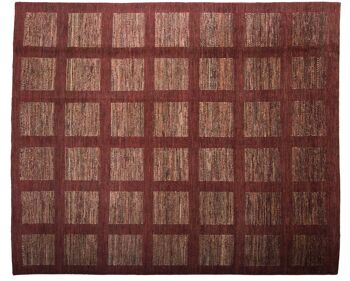 Tapis Afghan Modern Chobi Ziegler 283x243 noué main 240x280 carré rouge 1