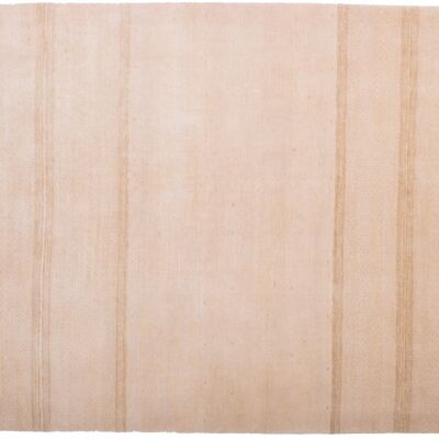 Loribaft 199x142 tappeto annodato a mano 140x200 righe beige tappeto orientale a pelo corto