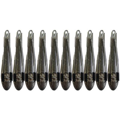 BZS Break Out Weights beach sea fishing (Pack of 10) available in 3oz,4oz,5oz,6oz,7oz - 3oz-85.04g
