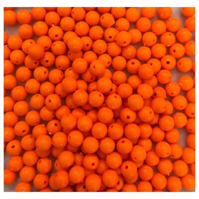 RIG MAKING BEADS (8MM 1000 PACK) SEA GAME COARSE FLOAT FISHING (Range of colours) - Fluro Orange