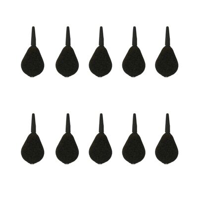 BZS Carp Fishing Weight Inline Flat Pear Textured available in 1oz 1.5oz 2oz 2.5oz 3oz 3.5 4oz 5oz 6oz(Pack of 10) - 6oz