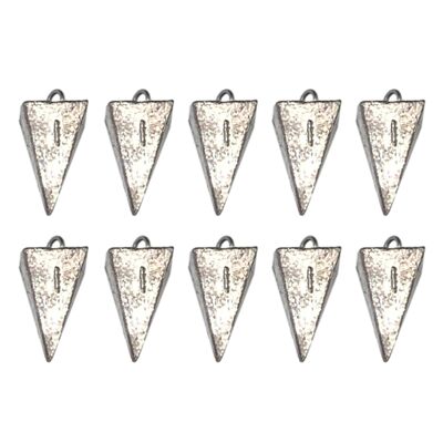 BZS SEA Pyramid Lead Fishing Weights Pack of 10 - 1oz - 28.3g