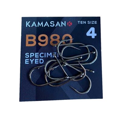 Kamasan Specimen B980 Barbed Hooks - 4