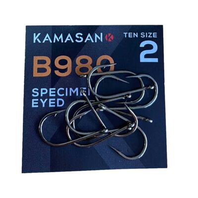Kamasan Specimen B980 Barbed Hooks - 2