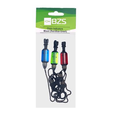 3 x Carp Bobbins chain bite indicators bite alarm bobbins - in Red Green Blue Purple & Mixed Colours - Mixed