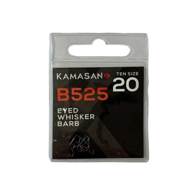 Kamasan B525 Eyed Whisker Barb Hooks - Available in all sizes - 20