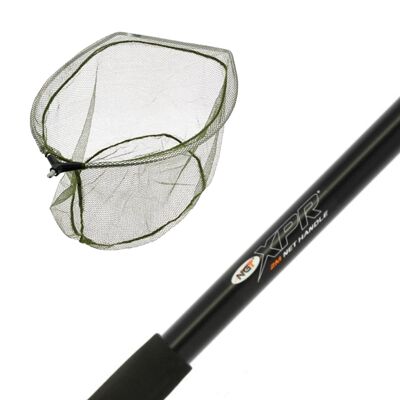 NGT Landing Net XPR Specimen 2M 2 Section Handle & Angling Pursuits Standard Coarse Pan Net With Scoop