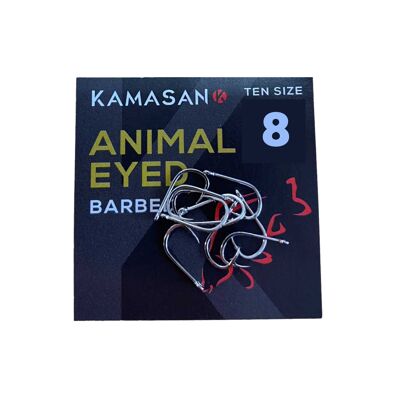 Kamasan Animal Barbed Eyed Hooks - 8
