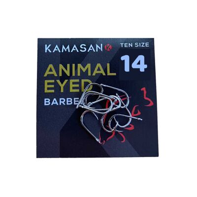 Kamasan Animal Barbed Eyed Hooks - 14