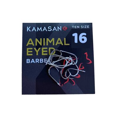 Kamasan Animal Barbed Eyed Hooks - 16
