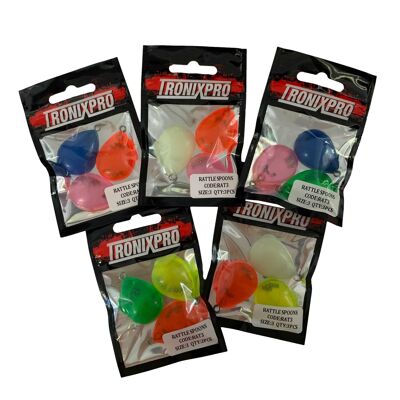 Tronixpro Rattle Spoons Size 3, 3pcs, Assorted Colours