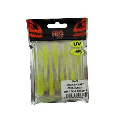 HTO Drop shot Rig Lures - Mace Chart 7.5cm 8pcs