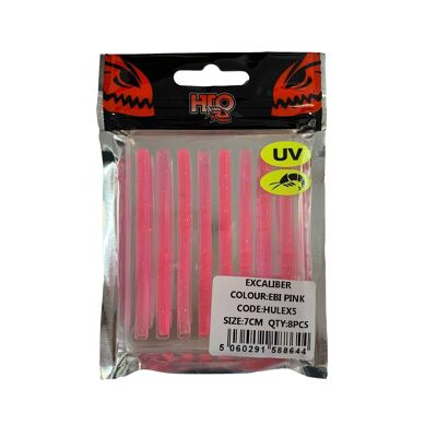 HTO Drop shot Rig Lures - Excaliber EBI Pink 7cm 8pcs
