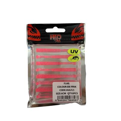 HTO Drop shot Rig Lures - Flail EBI Pink 6cm 8pcs