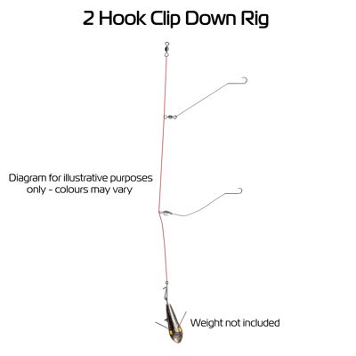 BZS 2 Hook Clip Down Rig Sea Fishing Rig (Hand-tied in the UK)