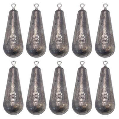BZS SEA Fishing Weights Pear Lead With Swivel Style Pack of 10 - 8oz - 226.79g