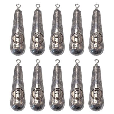 BZS SEA Fishing Weights Pear Lead With Swivel Style Pack of 10 - 5oz - 141.74g